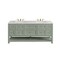 James Martin Vanities Breckenridge 72in Double Vanity, Smokey Celadon w/ 3 CM Eternal Jasmine Pearl Top 330-V72-SC-3EJP - alternate 1